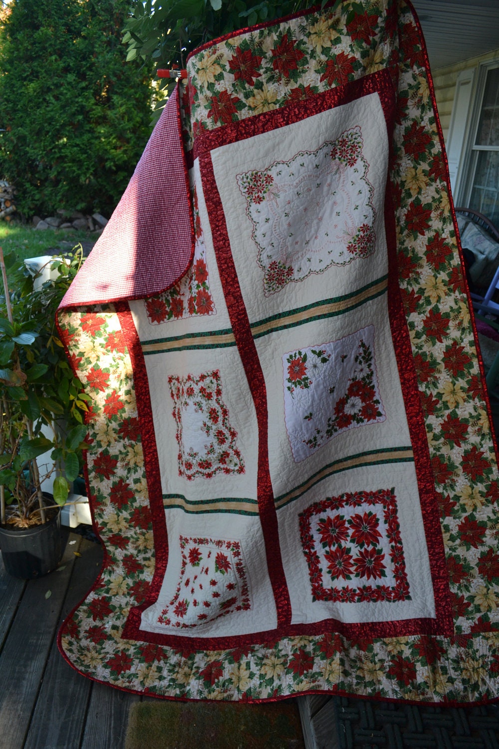 Handkerchief Quilt Vintage Traditional by TrueloveQuiltsForYou