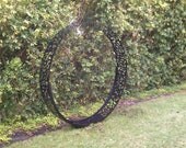 8' Tall Laser Cut Modern Metal Sculpture Landscape Artwork