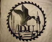 Ducks Unlimited Sawblade Hunting Scene Wildlife Wall Art 20" Gift for Hunters