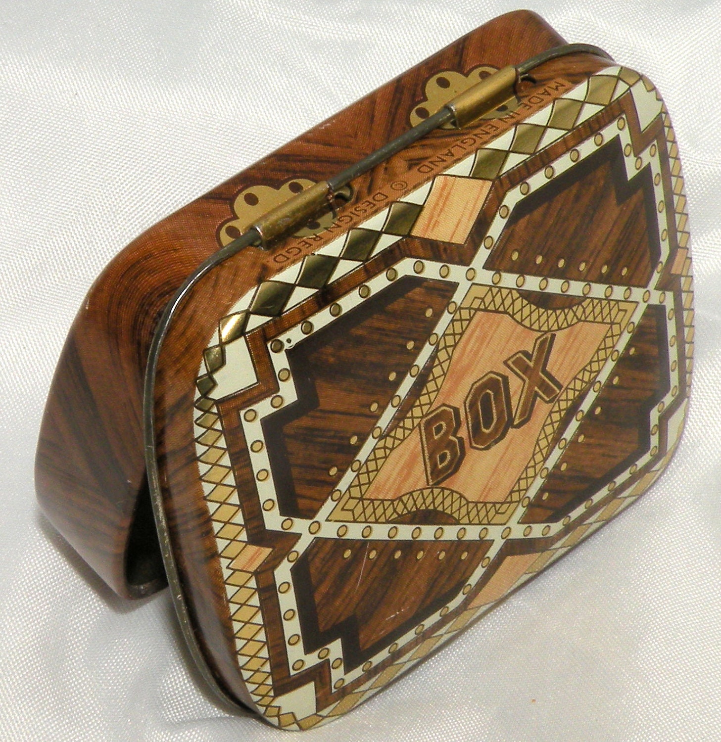 Vintage Box Tin Miniature Snuff/Pill Box Tin Dodo Designs Near Mint England