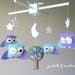 Baby Crib Mobile - Baby Mobile - Owl Baby Mobile - Mobile Owls - Nursery Mobile - You can pick your colors :)