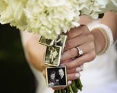 COMPETE KIT - To make 4 Wedding Bouquet Charms -for Family photos, monograms or any special memories (Includes everything you need)