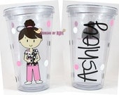Personalized Nurse Tumbler -  Travel Cup - Nurse's Week - Choose Your Nurse Style and Colors - Great Gift
