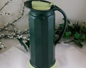 Vintage Vacuum Thermos Carfe Pitcher Butler 239 / Two Tone Green / 1950s USA