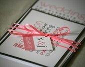 SAMPLE Modern Block Unique Custom Wedding Layered Invitation Suite Wedding Invite Wedding Card with Ribbon & Tag