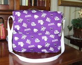 Messenger Bag-Large, Kansas State Wildcats Print