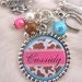 COWGIRL Jewelry Bottle cap Cow Print Necklace Pendant Cowboy boot Horseshoe charm, Saddle Western, Equestrian, riding, Gift Present, Kids