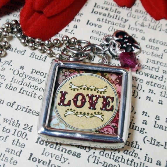 All You Need is Love - The Beatles Lyric Silver Soldered  Double Sided Necklace/Pendant/Charm