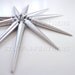 Spike beads - MATTE SILVER finish medium length spikes, 35 mm, 24 pieces / S5-24