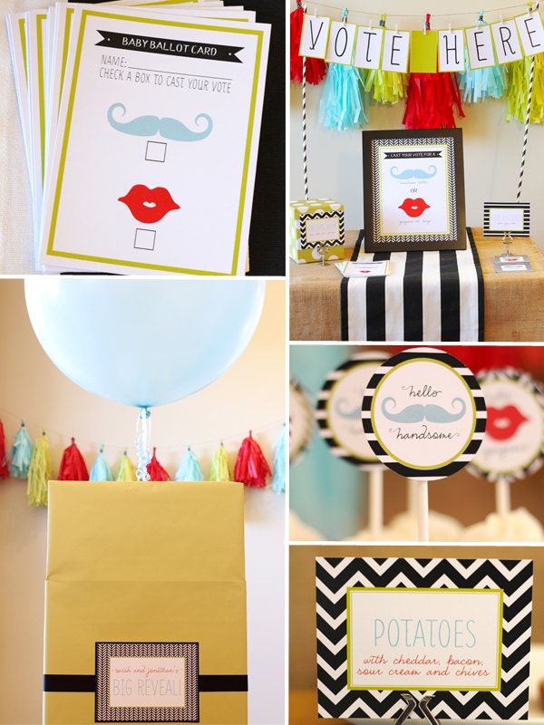 Gender Reveal Kit - Little Mister or Miss - PRINTABLE
