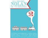 Custom Train Party Invite - Choo Choo Invitation - Party Supplies