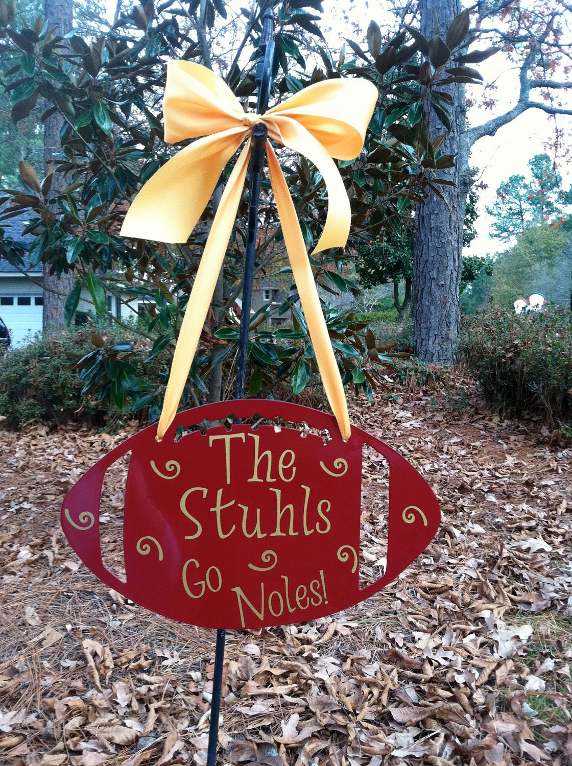 Florida State Go Noles Football Wall Hanging--Can be Personalized
