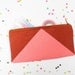back to school zipper pouch 4"X8"  geometry  pencil case in caramel and peach
