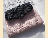 purse in quilted silk - 'sparkle' design, available in sugar pink, violet, mint or cream