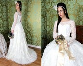 SALE / wedding gown / 50s wedding dress