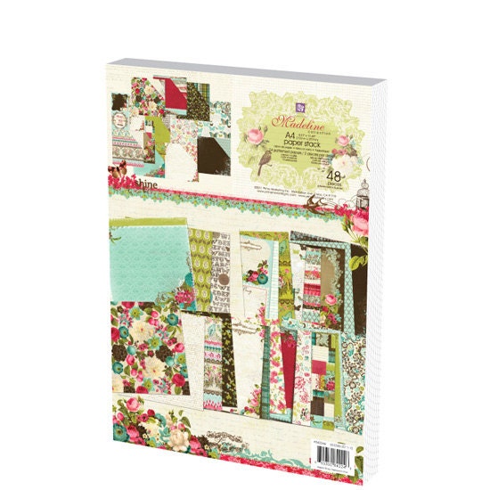SALE - Prima MADELINE Collection A4 paperpad - 48 piece cardstock collection - just released cha 2012