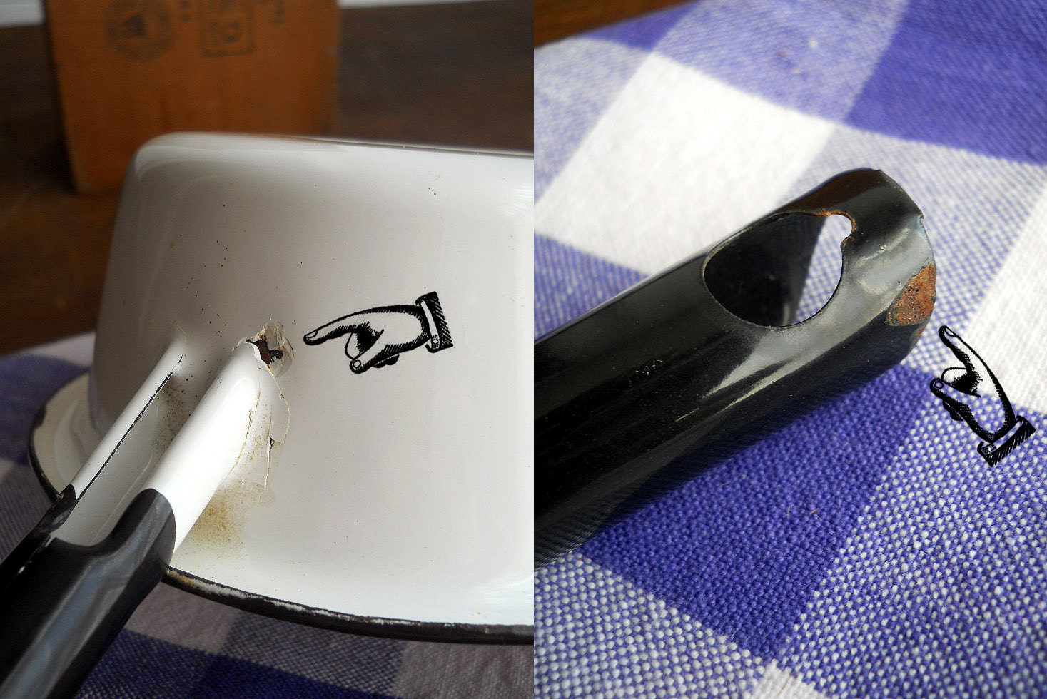 Vintage Enamelware Ladle Scoop