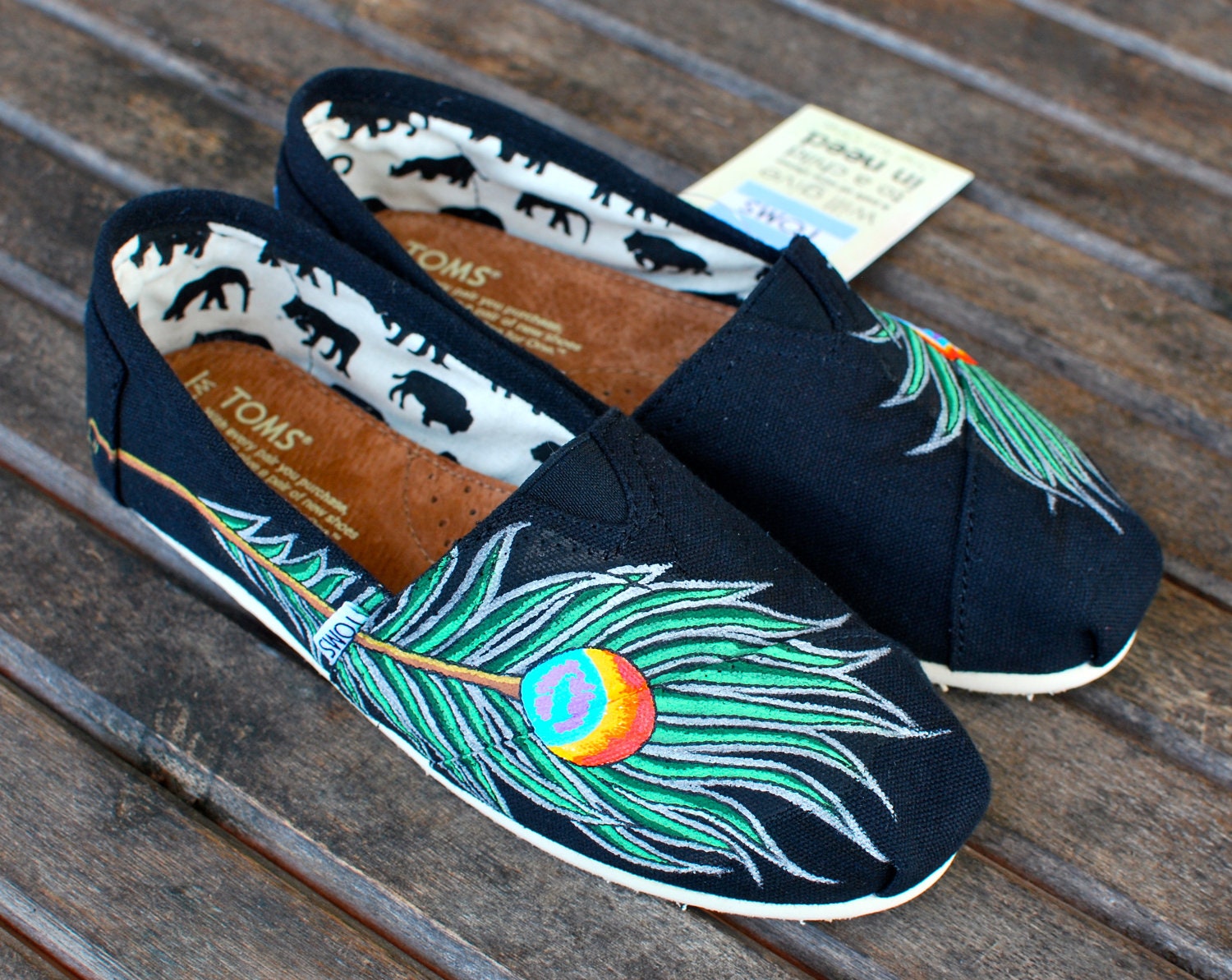 Peacock feather TOMS