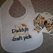 New Orleans Saints Bib and Hair Bow - I'm Daddy's 1st Round Draft Pick - Baby Girl Saints Bib Black and Gold - Daddys First Round Draft Pick