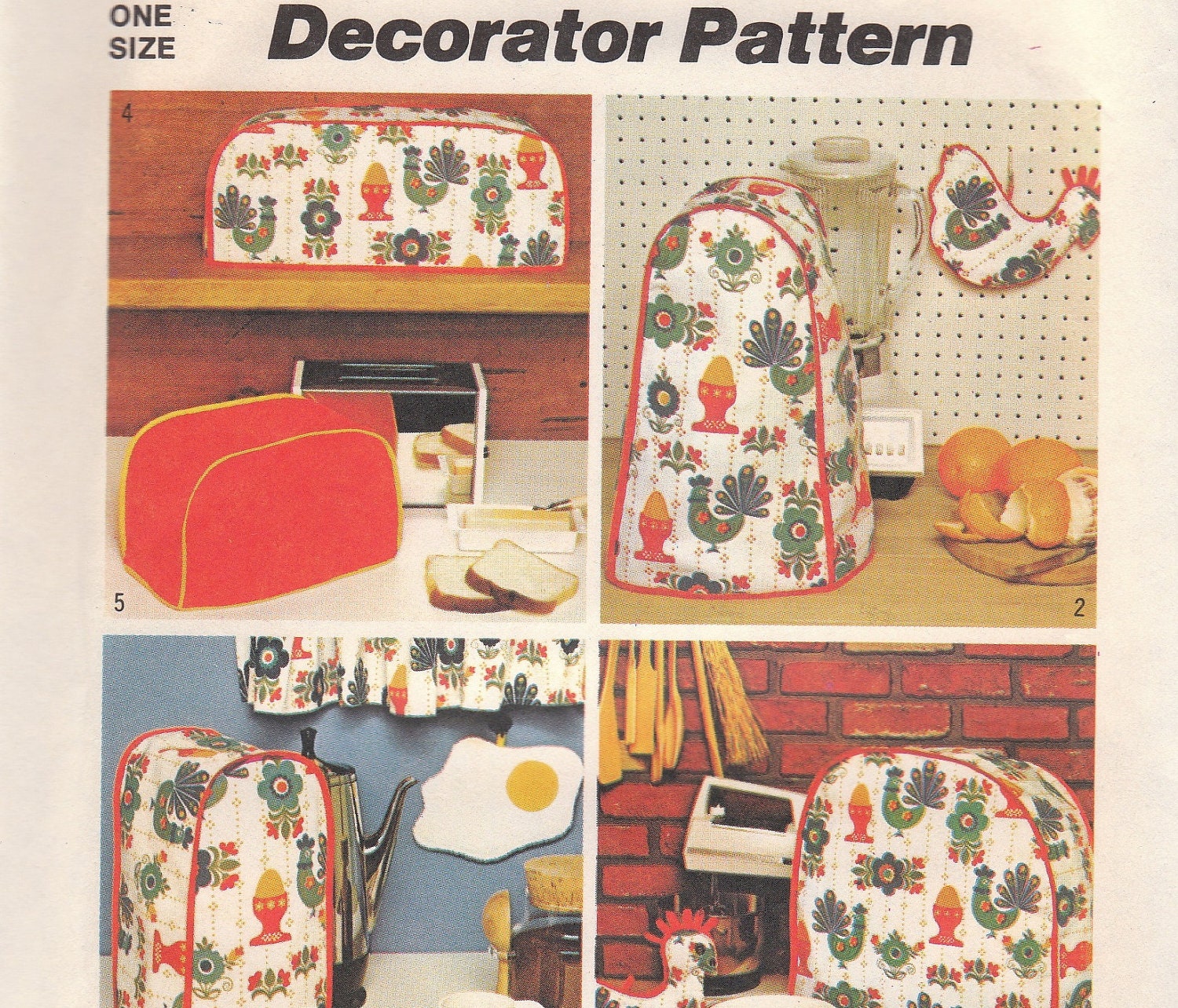 Kitchen Appliances & Pot Holder Pattern Simplicity 5495 Uncut