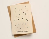 Congratulations TEAL Confetti Greeting Card