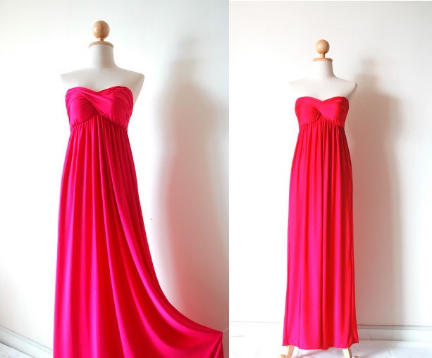Gorgeous Shocking Pink Evening Dress