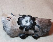 COUPON15% Cuff Bracelet Crochet Felt Fashion Flower Modern Accessory Felted Fiber Art Sale