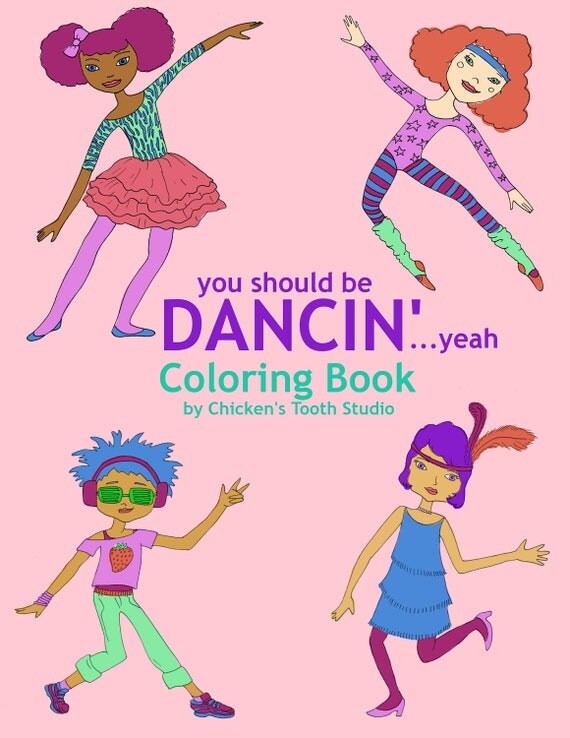 Printable Coloring Book DANCIN'