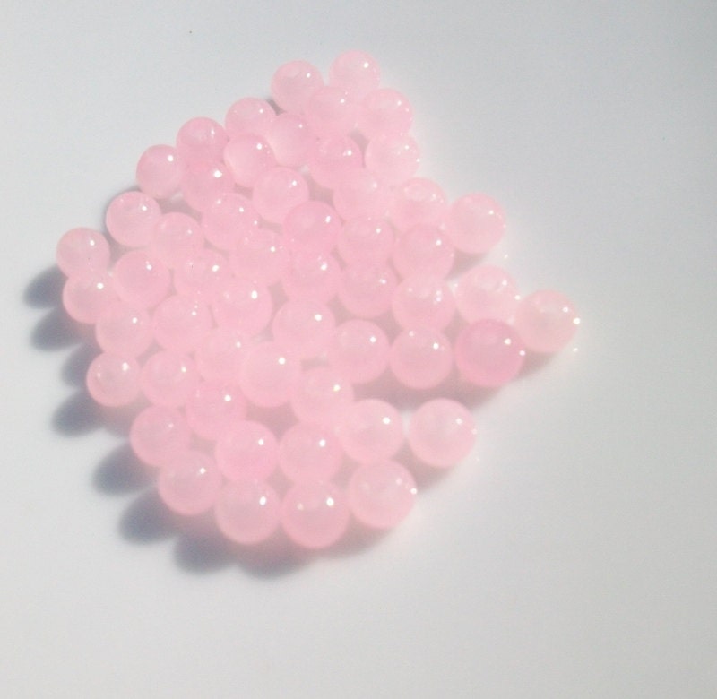 4mm Pink Jade Round Gemstone
