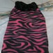 Fleece Sweater with Minky Collar in Pink and Black Zebra sz MED