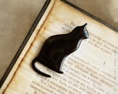 Black cat brooch