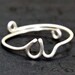 Wire Initial Ring, Lower Case Sterling Silver Wire, Personalized Any Letter Adjustable