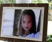 Distressed Chocolate Brown 12x18 Picture Frame with Ivory Wood Mat- Pick Colors