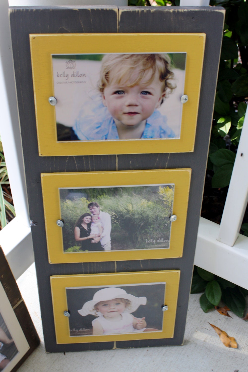 Distressed Frames, Rustic Picture Frame, College Frame, Triple Storyboard 5x7
