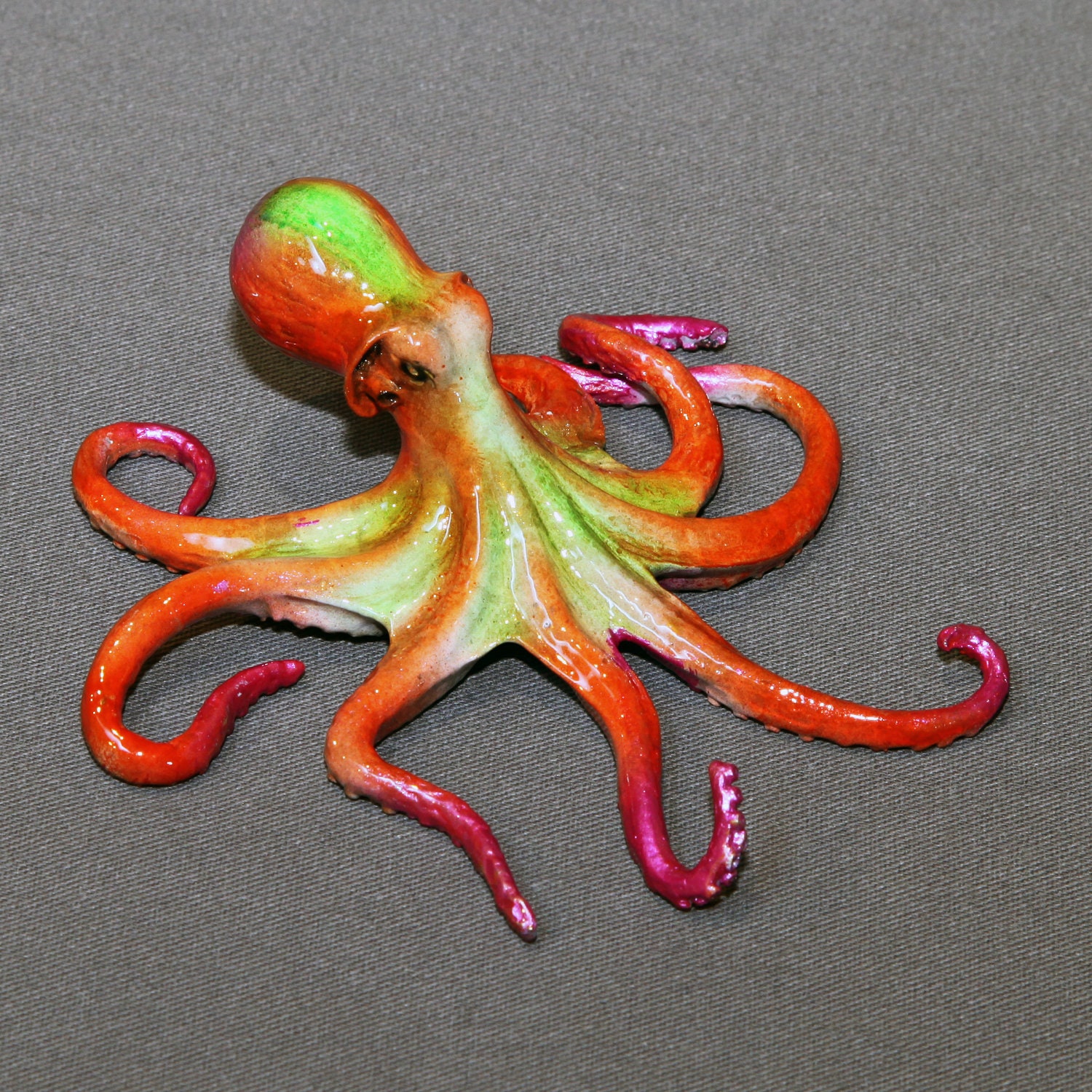 GORGEOUS BRONZE OCTOPUS "Ophelia Octopus" Figurine Statue Sculpture Aquatic Art / Limited Edition By Barry Stein