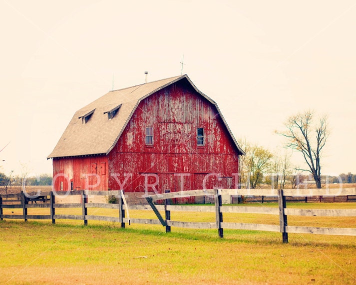 red barn color print (8x10)