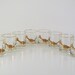 Vintage Couroc Lowballs, Set of 8, Gold Roadrunners, Mid-Century Barware, 1950's 1960's