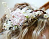 Bridal Headpiece Woodland Wedding Vintage Millinery SALE Bridesmaid Flower Girl One Size Fairy Shabby Chic Rustic Handmade