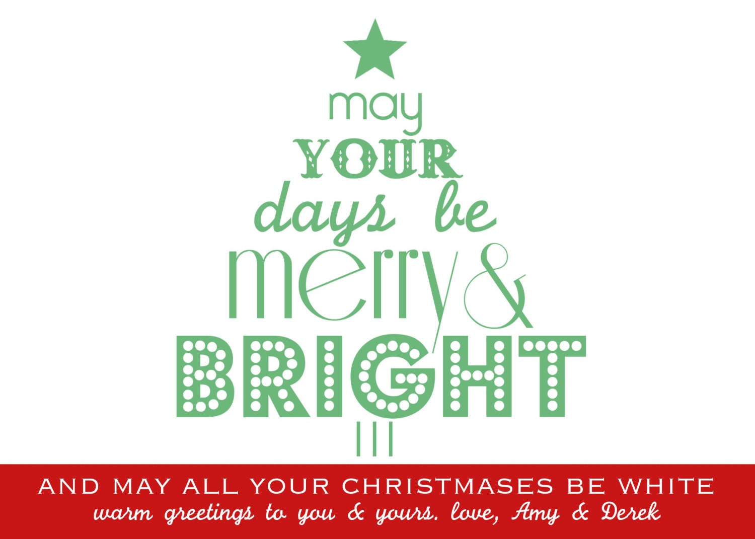 Merry and Bright Custom Christmas Card