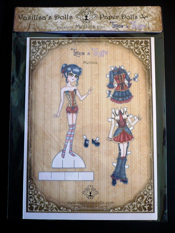 PAPER DOLL Merlina from "Truco y Trapo"