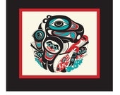 Matted 16X17 Print - Pacific Northwest Native American 'Going to the Potlatch"