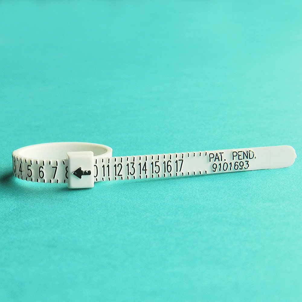 Adjustable ring sizer, plastic finger sizing gauge, reusable multi-sizer finger sizer, whole & half sizes