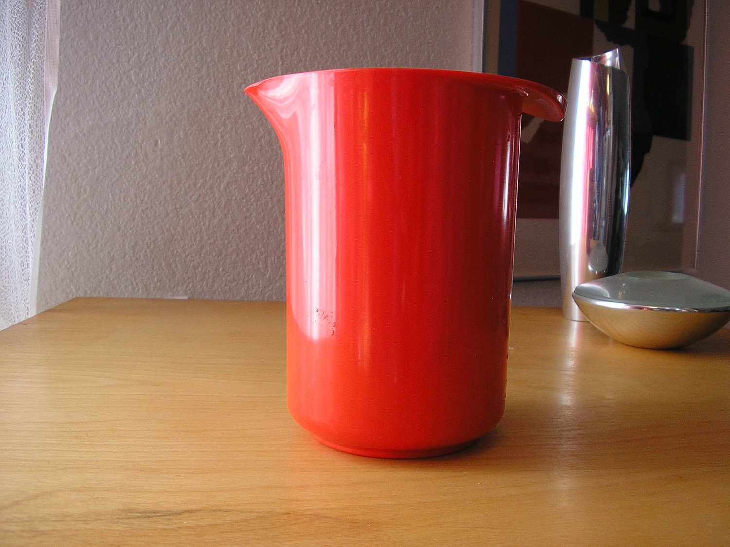 Pair of Rosti pitchers. utensil containers designed by Erik Lehmann