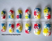 Paint Splatter Nail Art