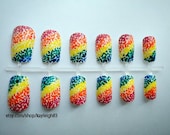 Rainbow Dots Nail Art