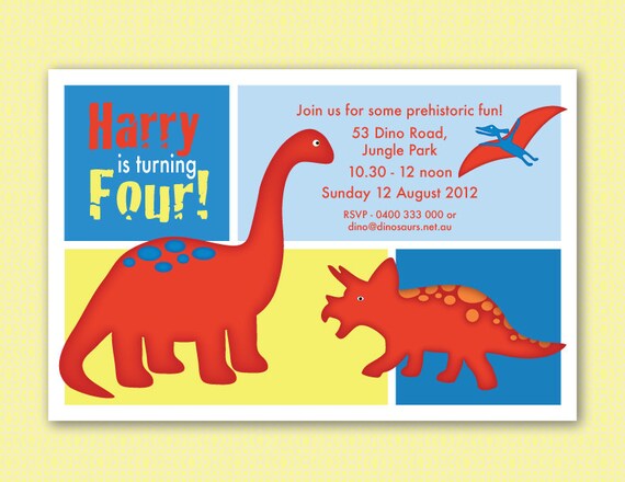 DINOSAUR Party - INVITATION - Personalized (Printable) Il_570xn