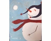 Dreaming of a White Christmas - Snowman - Print
