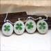 bridesmaid necklace set pressed four leaf clover handmade jewelry pendants bridal wedding woodland
