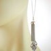 Peace Sign Earrings Metal Tassel Shoulder Duster Long Earrings