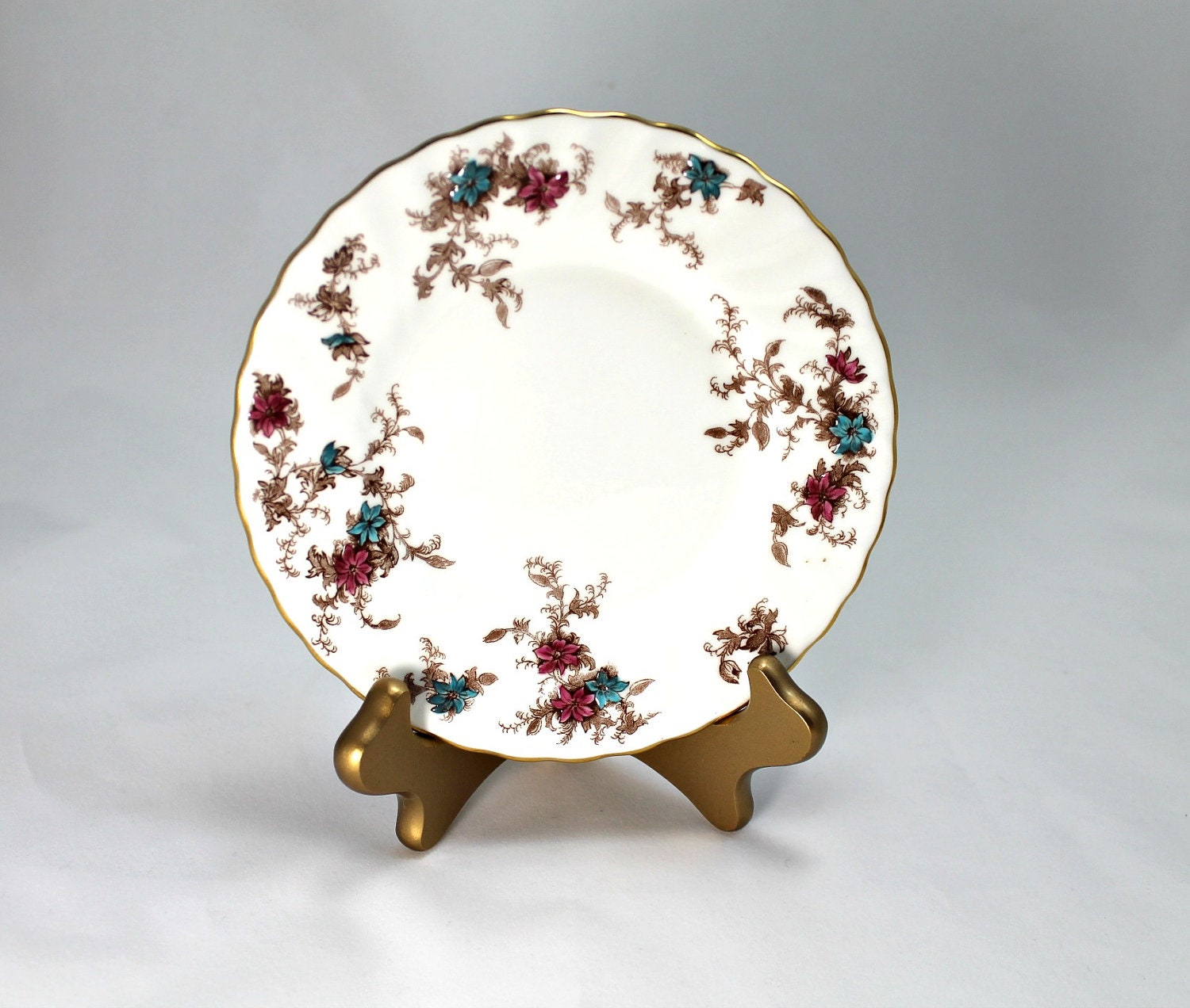 Vintage Minton bone china Ancestral pattern bread plate dinner china